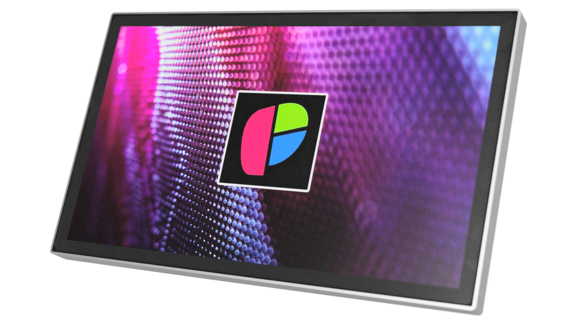 Ein Computerbildschirm mit dem Logo von Parasigna, der reflektierende LCD-Displays präsentiert.